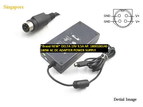 *Brand NEW* 180W AC DC ADAPTER DELTA 19V 9.5A AP. 1800100140 POWER SUPPLY - Click Image to Close